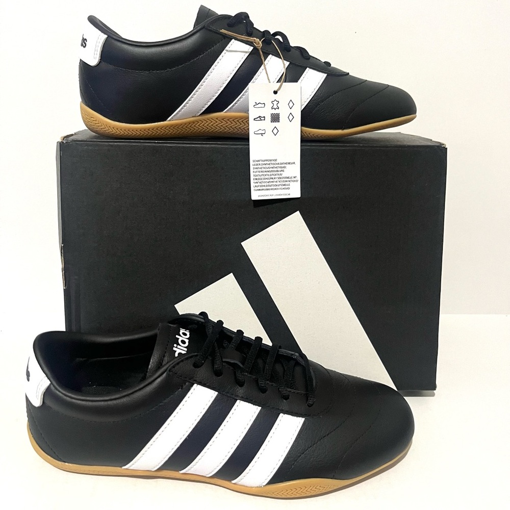 Adidas Grand Court Lo Black & White Retro Tennis Inspired Low Top Sneakers. 7.5